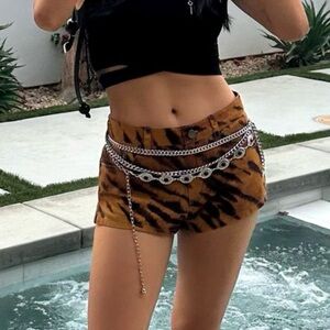 bdg tiger print booty shorts